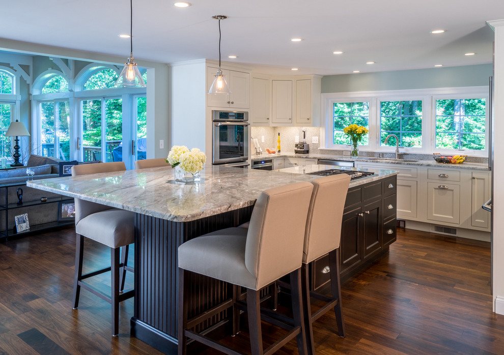 Inspiration for a transitional kitchen remodel in Boston