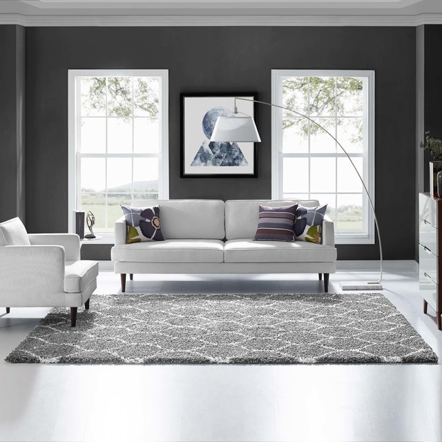 Modern Urban Living Area Rug Runner, Multi/Gray Contemporary Hall