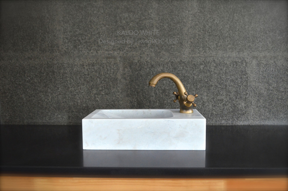 Inspiration for an arts and crafts bathroom in Los Angeles with a vessel sink.