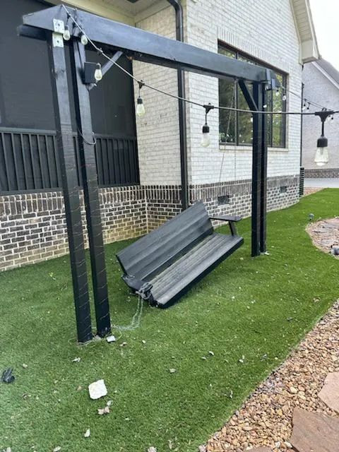 Modern Backyard Swing Pergola