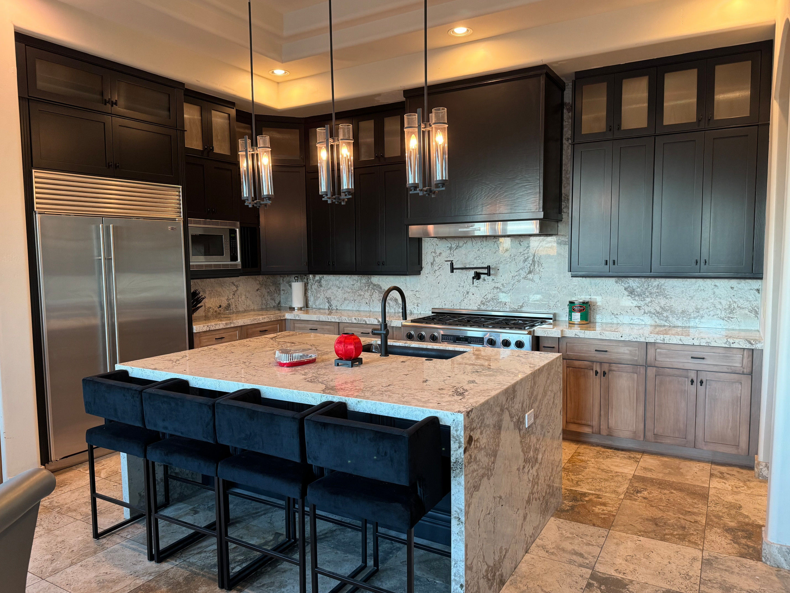 Two Tone Kitchen Reface and Partial Build