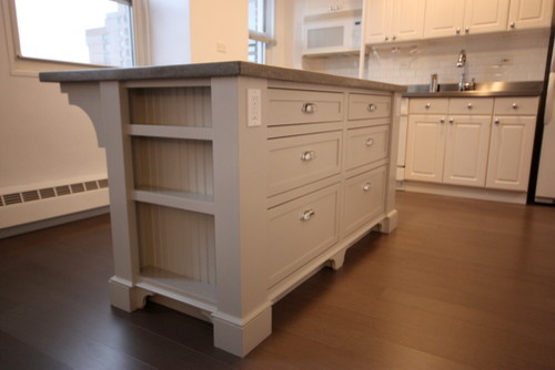 Example of a transitional kitchen design in New York