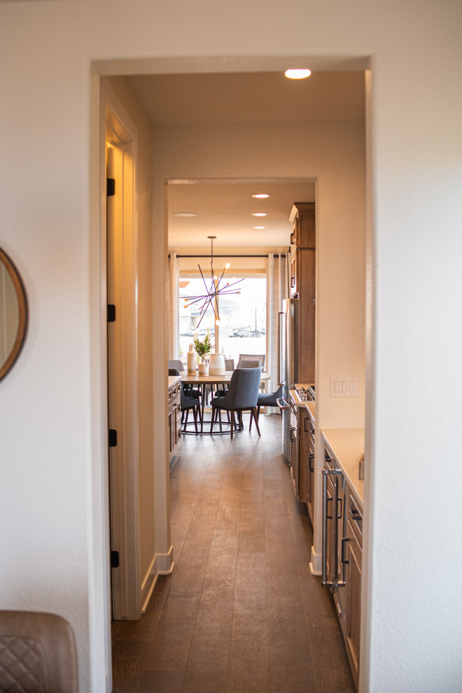 Inspiration for a rustic home design remodel in Denver