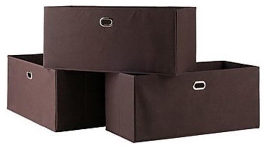 Torino 3 Piece Set Folding Bookcase With Fabric Basket Contemporary Storage Bins And Boxes By Bentley Marketing