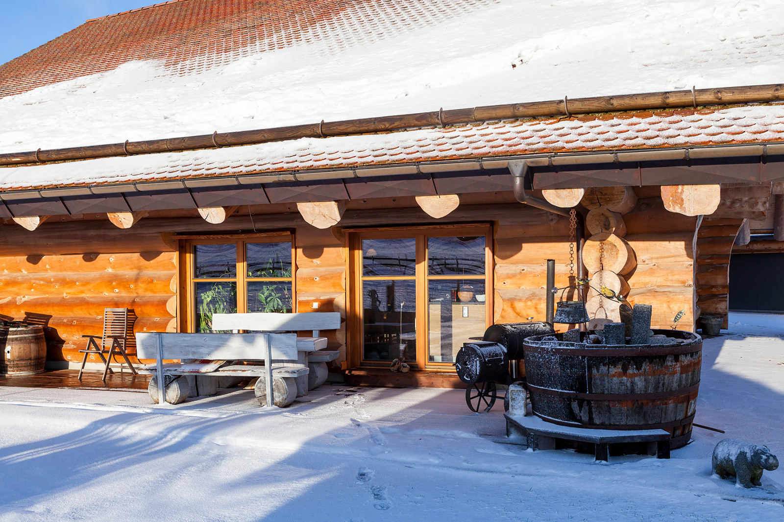 Съёмка дома в деревне Кёнигсхайм, Германия