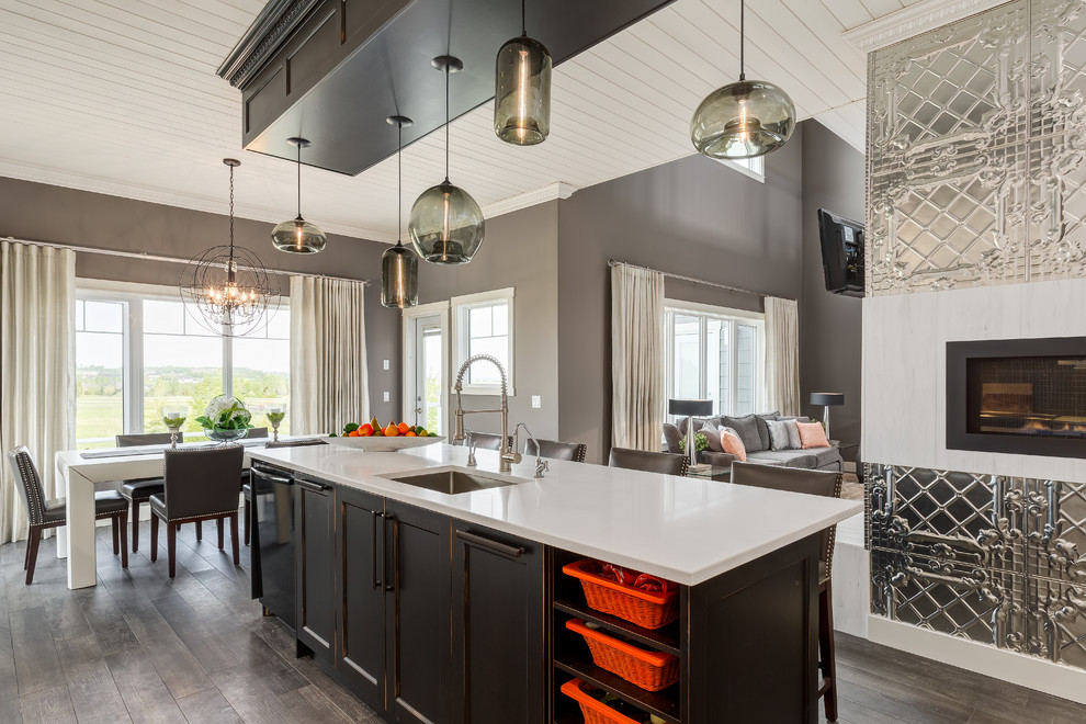 Inspiration for a transitional kitchen remodel in Calgary