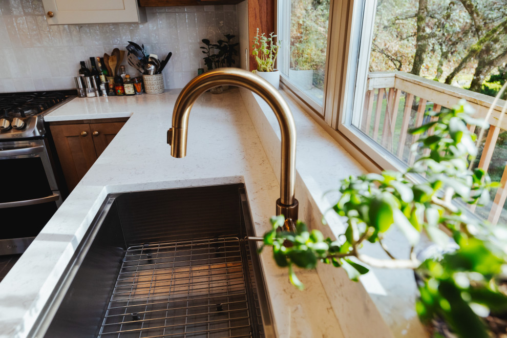 Inspiration for a rustic kitchen remodel in Seattle