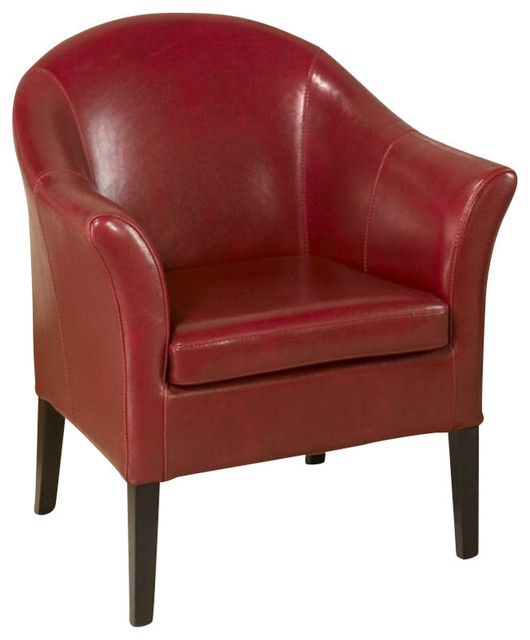 Leather Club Chair Contemporary Armchairs And Accent Chairs by