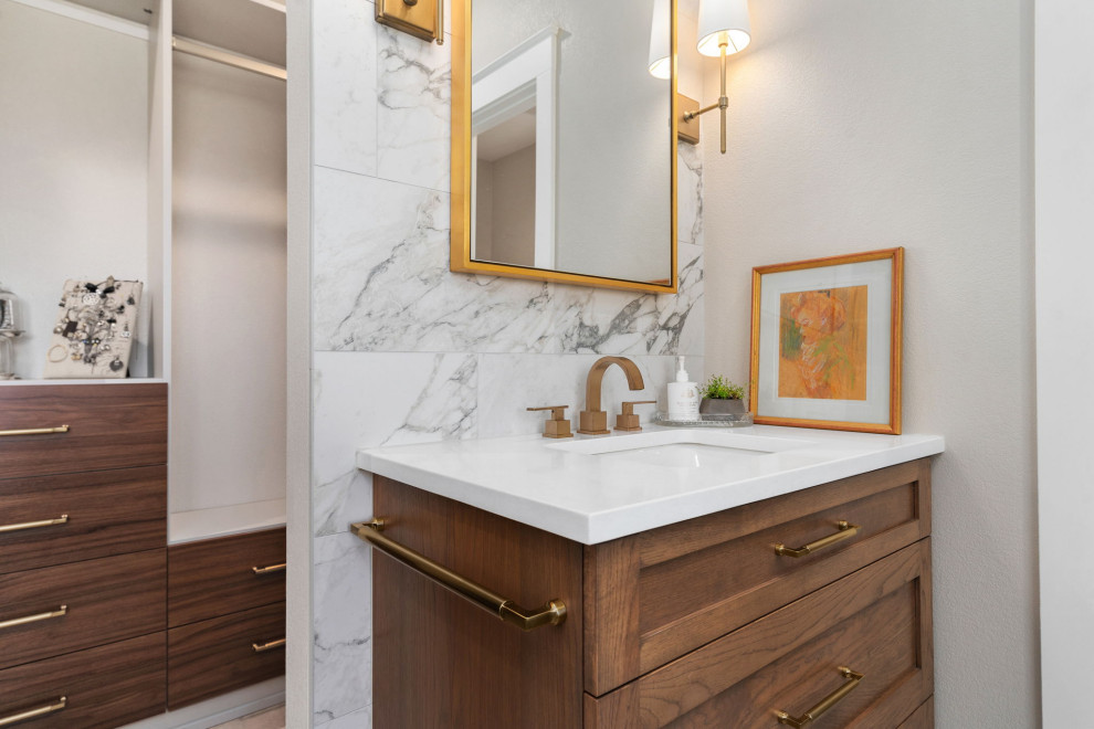 Inspiration for a transitional home design remodel in Denver