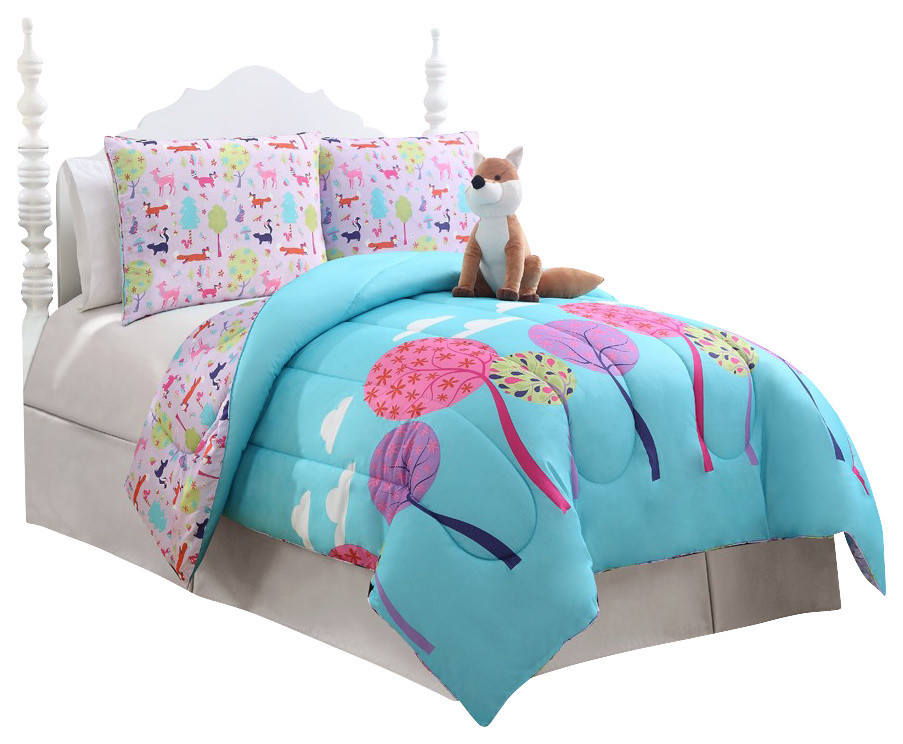 Girls Kids Bedding- Foxy Lady Comforter Set