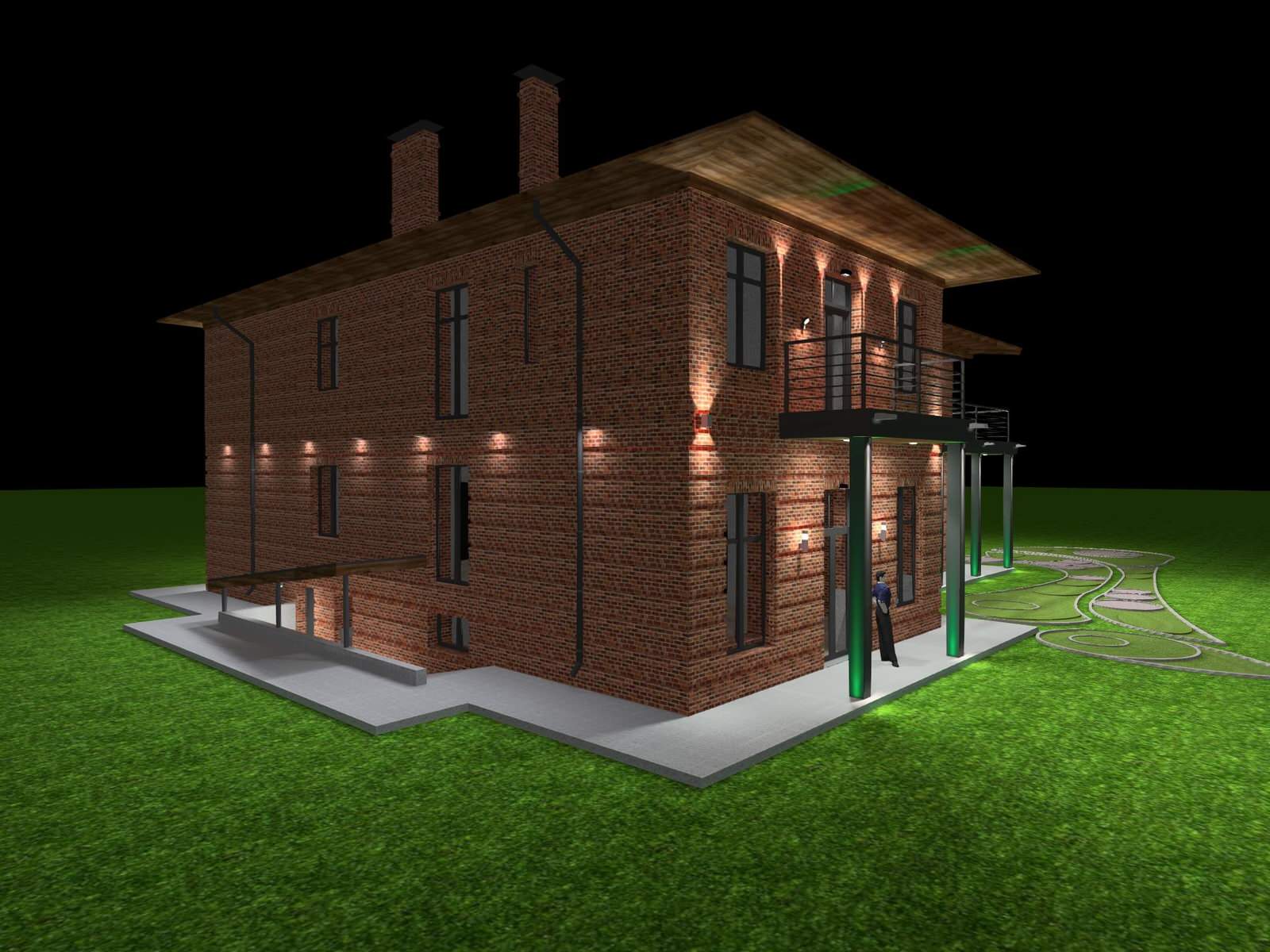 Освещение загородного дома