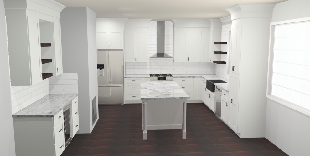 3d Rendering of Kitchen Renovation