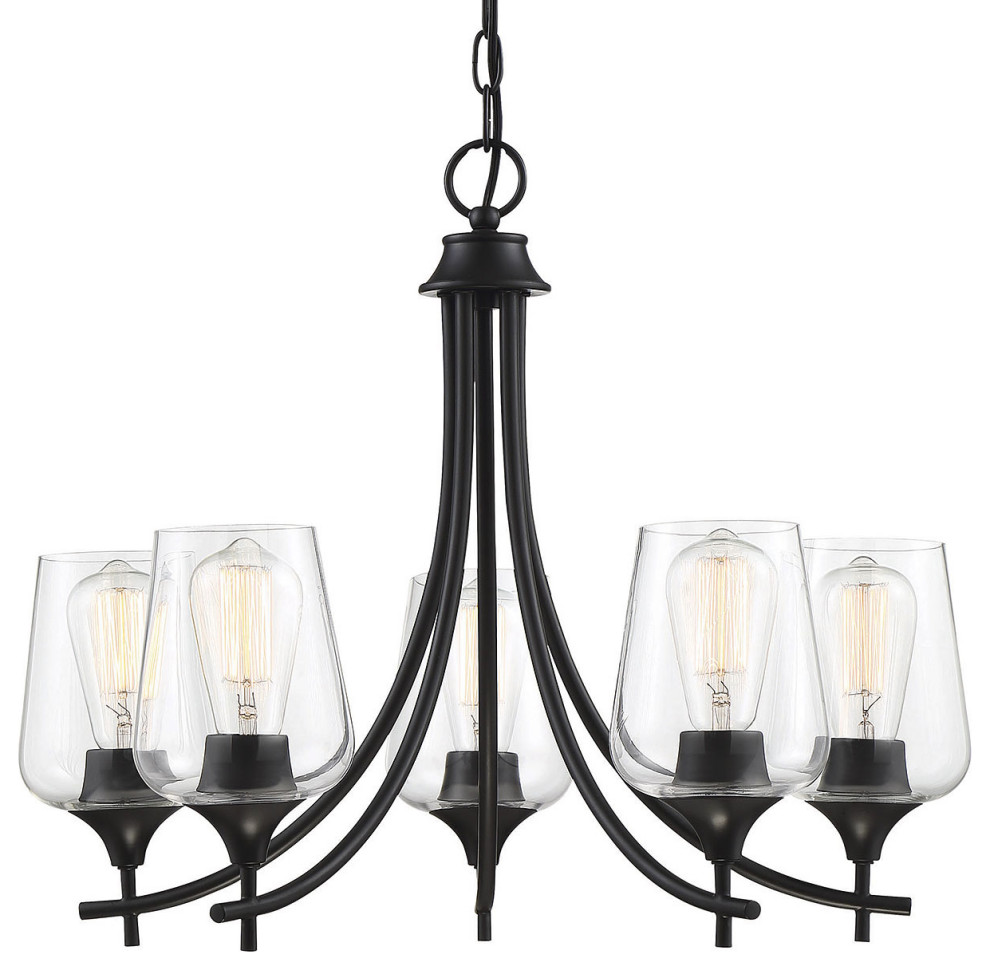 Savoy House 1-4032-5 Octave 5 Light 23"W Chandelier - Black