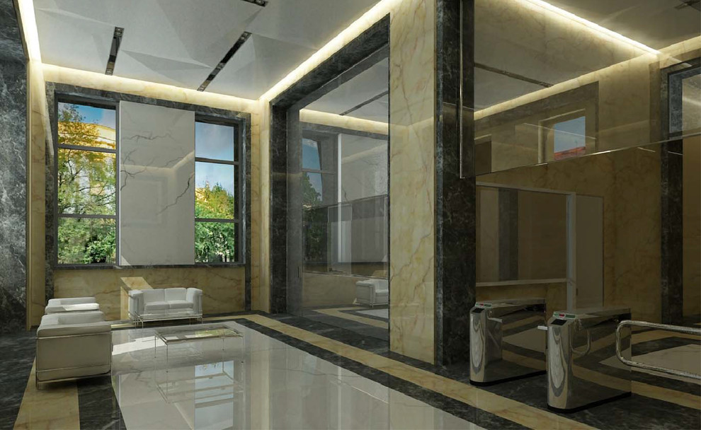 Дизайн-проект интерьера проходной завода в Санкт-Петербурге