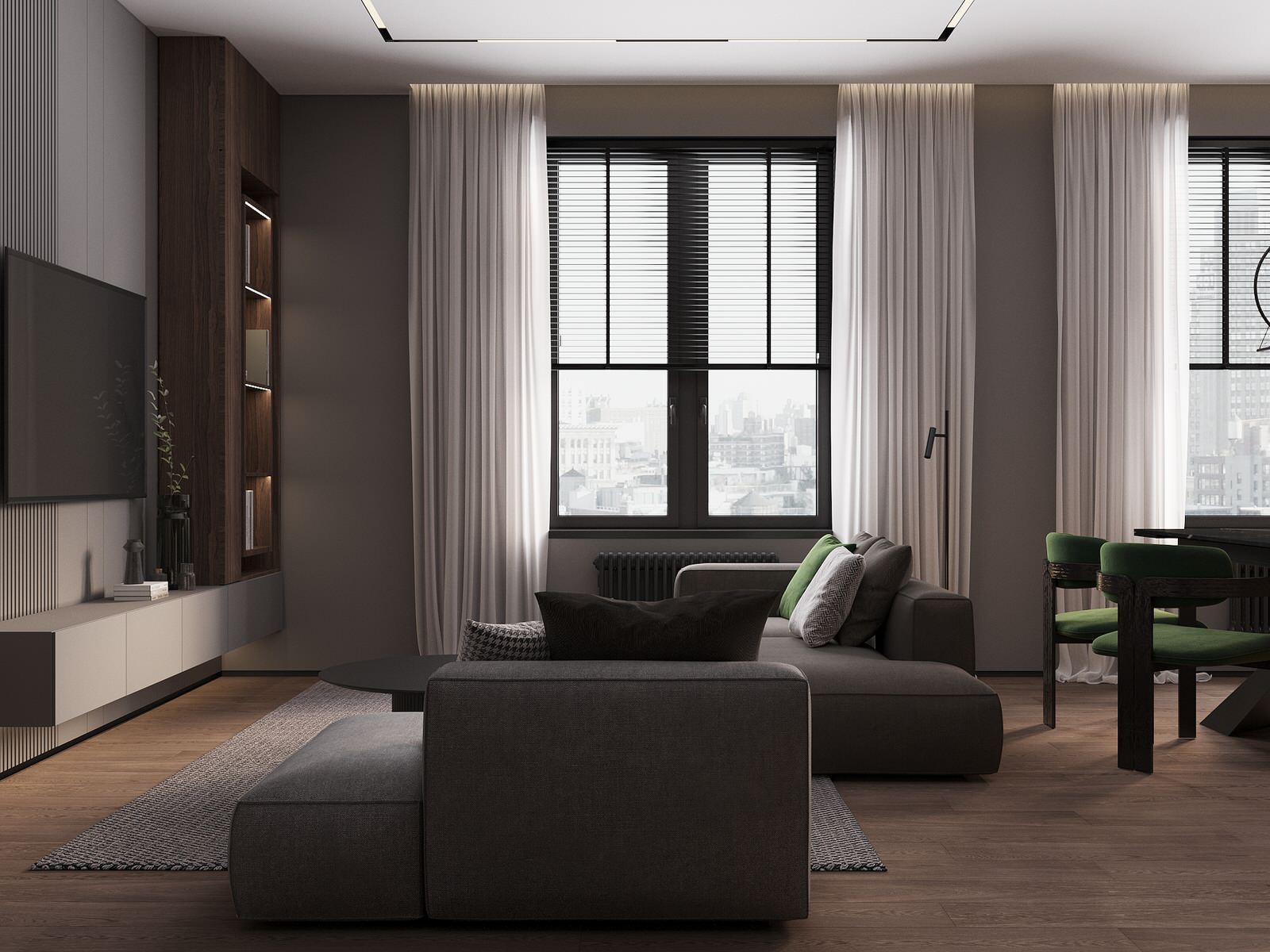 Дизайн-проект квартиры в ЖК «Фонвизинский» 83 кв.м