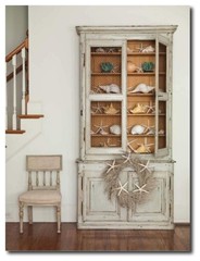 Daniel Romualdez&rsquo;s Swedish Montauk Home Display cabinet with wire. Shell Collect 