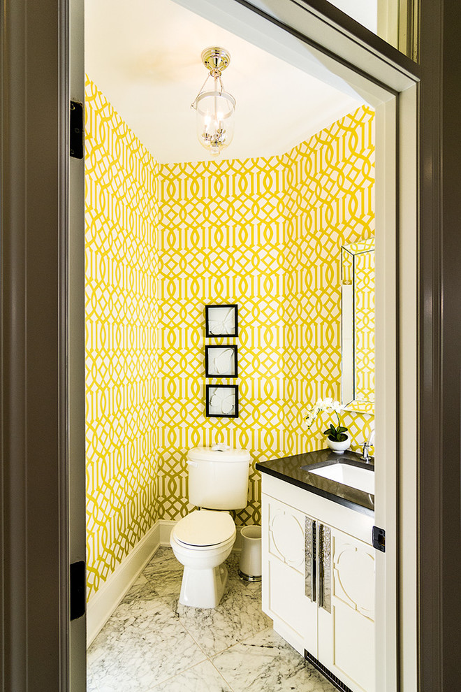 Design ideas for a traditional powder room in Other.