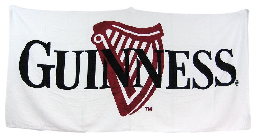 Guinness Harp Logo 35 x 70 Beach Towel