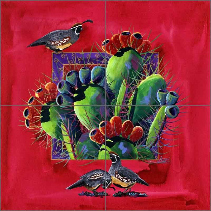Kit Dosseret Susan Libby SLA086 Carreau Mural Céramique Colibri