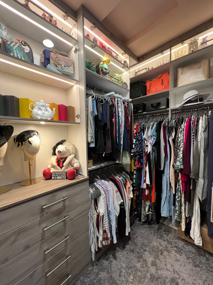 Design ideas for a large eclectic dressing room in Seattle.