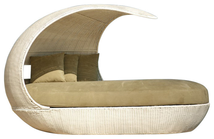Shell Daybed With Seat Cushion, Neo Golden Brown, Navy