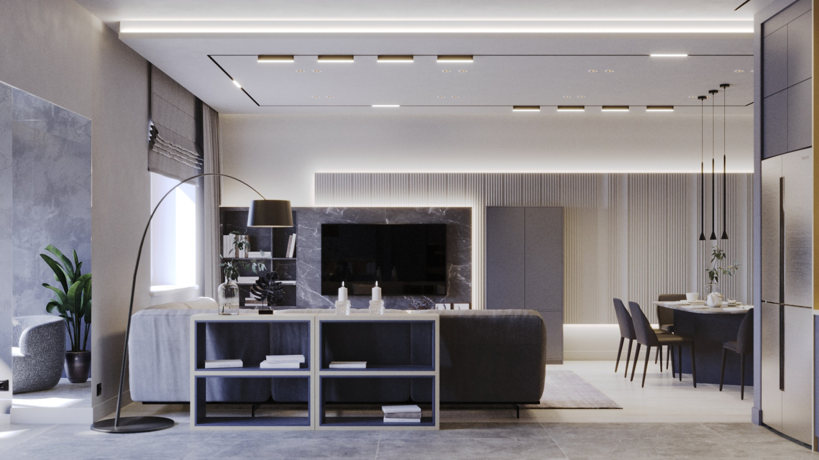 Кухня-гостиная квартиры в Петропавловске.