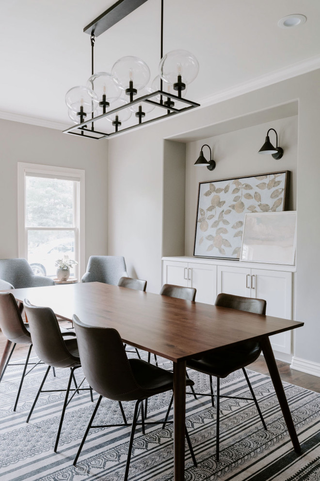 Inspiration for a transitional dining room remodel in Omaha