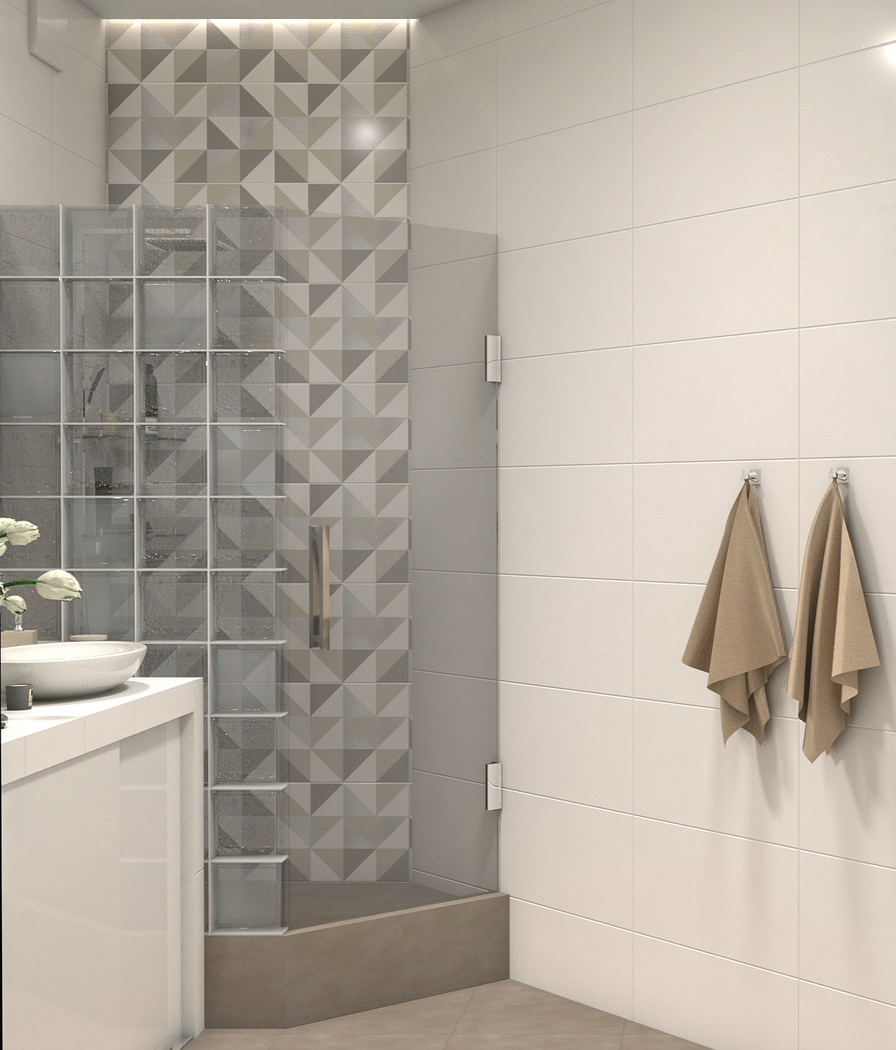 2 варианта одной душевой в Ростове-на-Дону