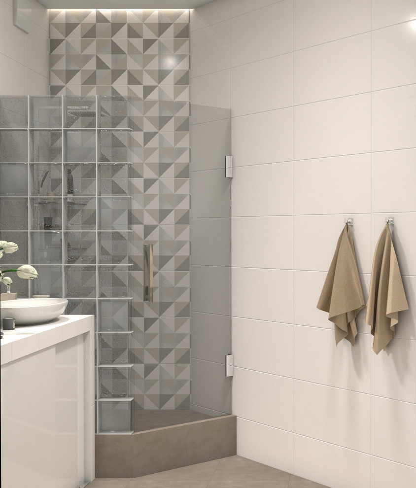 2 варианта одной душевой в Ростове-на-Дону