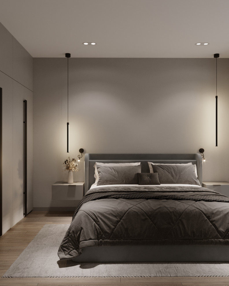 Современный минималистичный дизайн интерьера для молодой пары