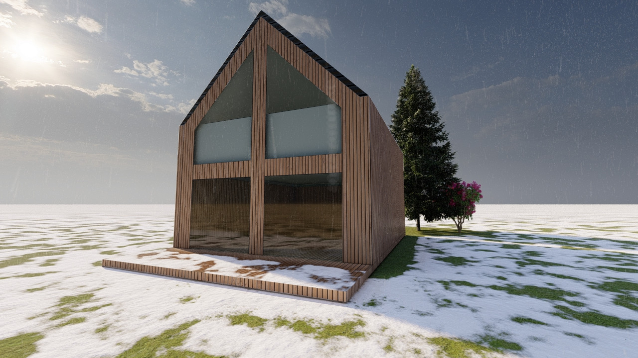 Барн около реки