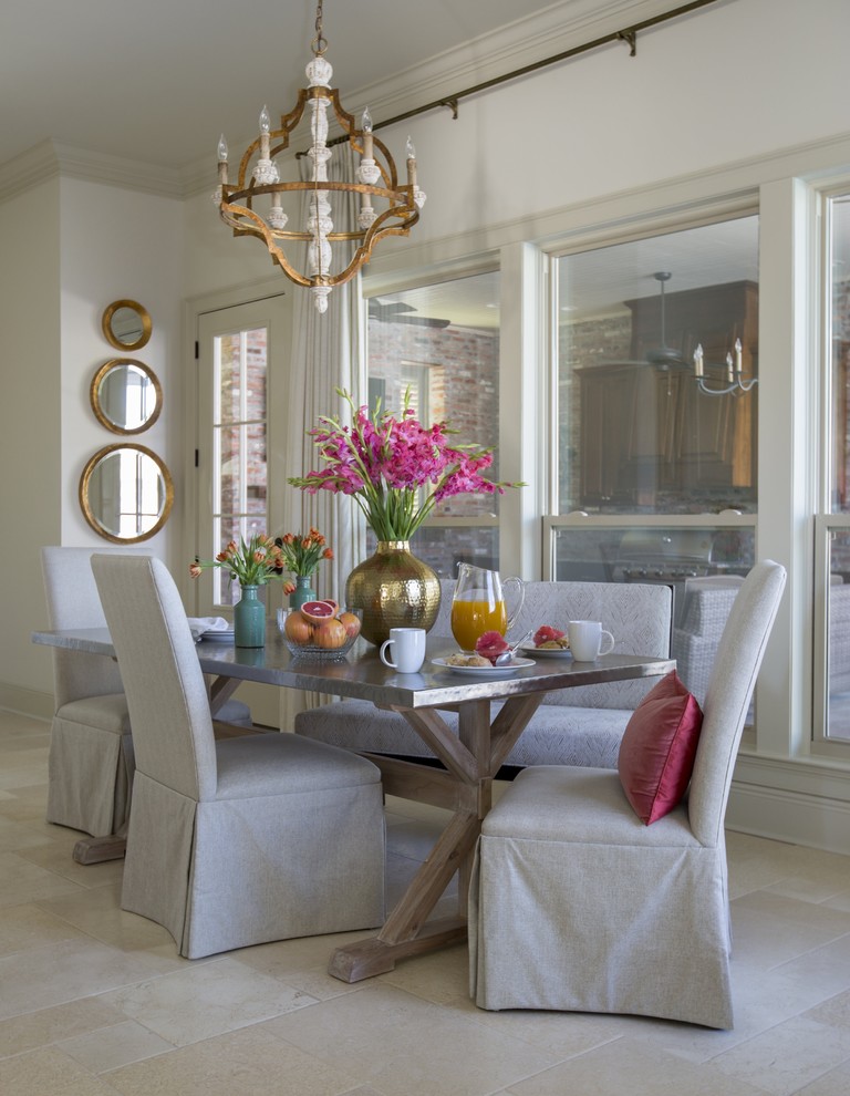 This is an example of a transitional dining room in New Orleans.