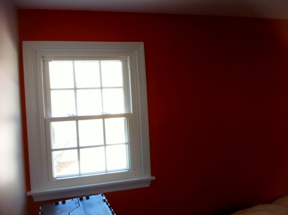 Curtains for window close to wall