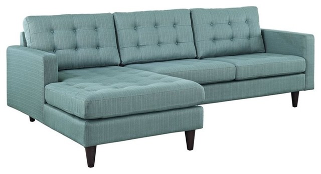 Empress Left Facing Upholstered Sectional Sofa Laguna