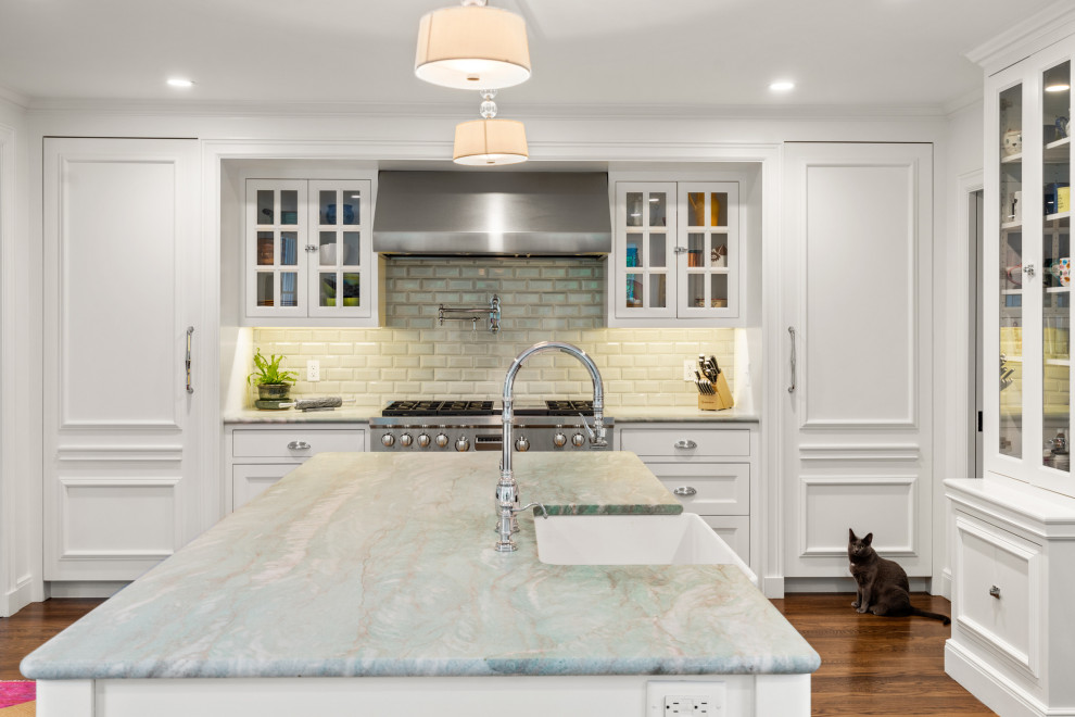 Inspiration for a transitional kitchen remodel in Boston