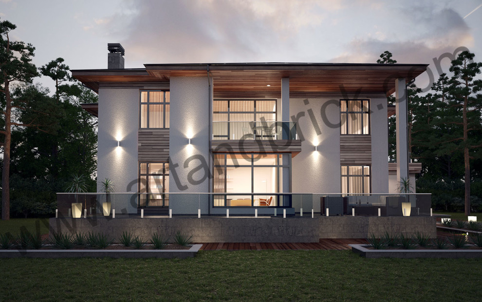 Проект коттеджа в современном стиле (Московская область)