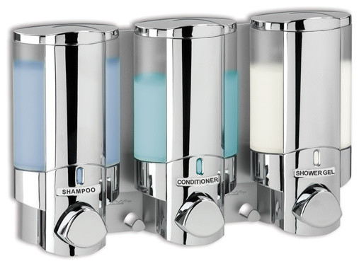 Aviva 3-Chamber Shower Dispenser, Chrome