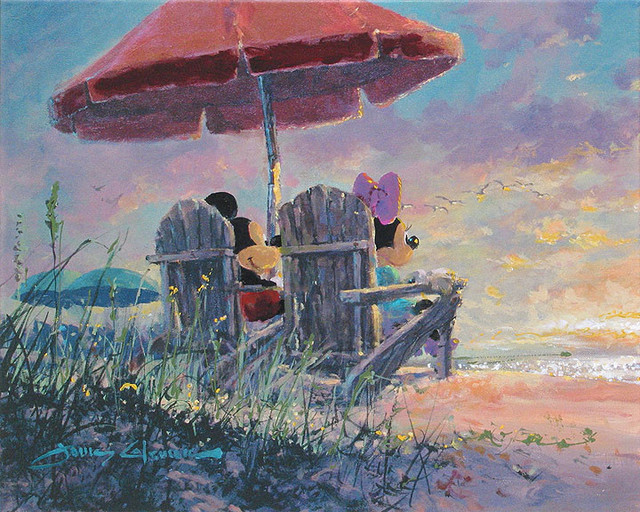 Disney Fine Art Our Sunset by James Coleman, Gallery Wrapped Giclee