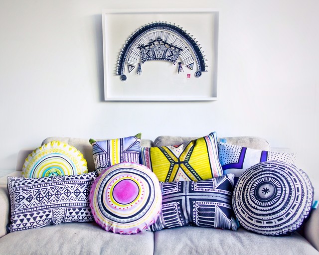 Cushions eclectic-living-room