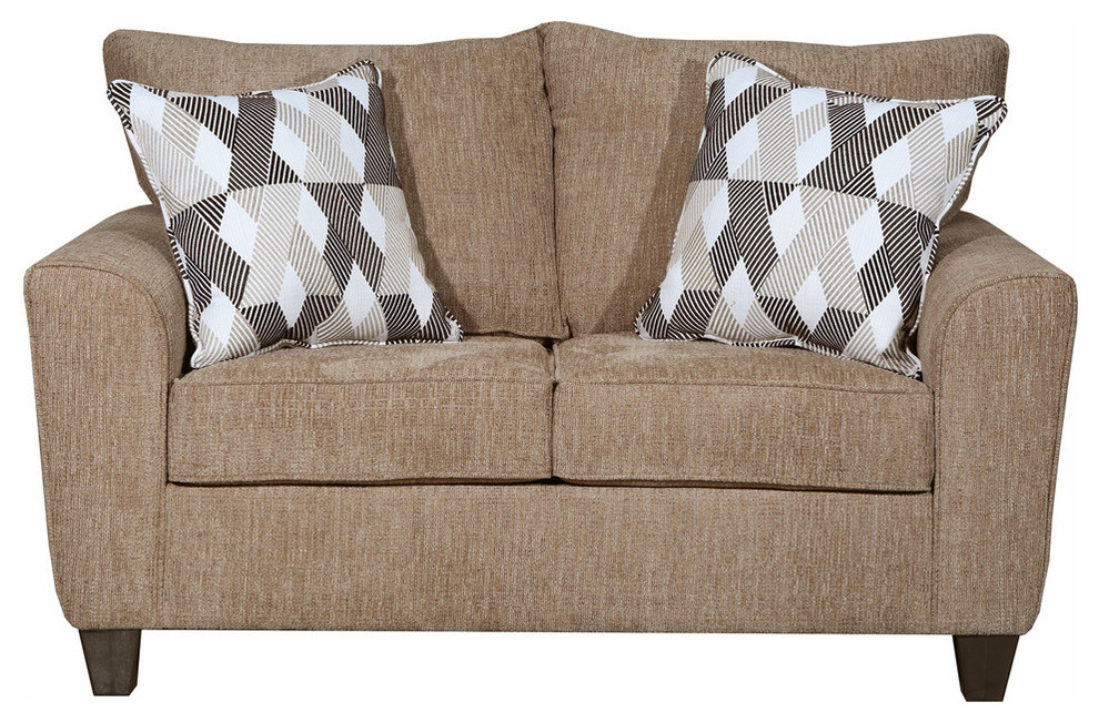 Simmons Upholstery Reed Tan Loveseat