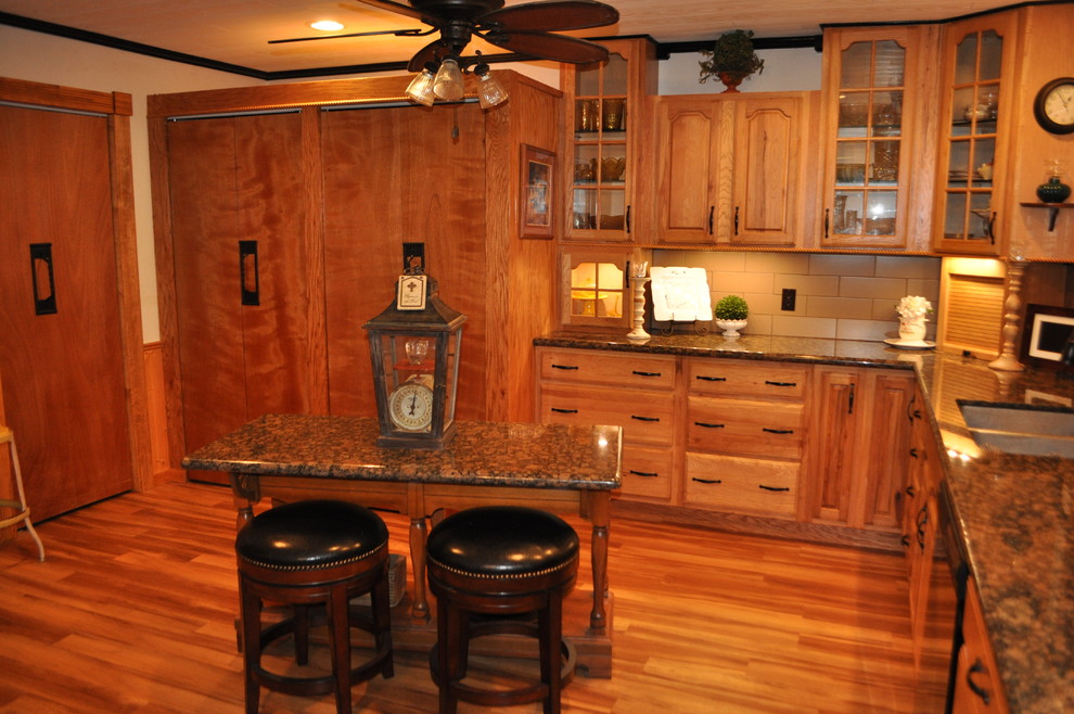 Inspiration for a rustic kitchen remodel in Houston