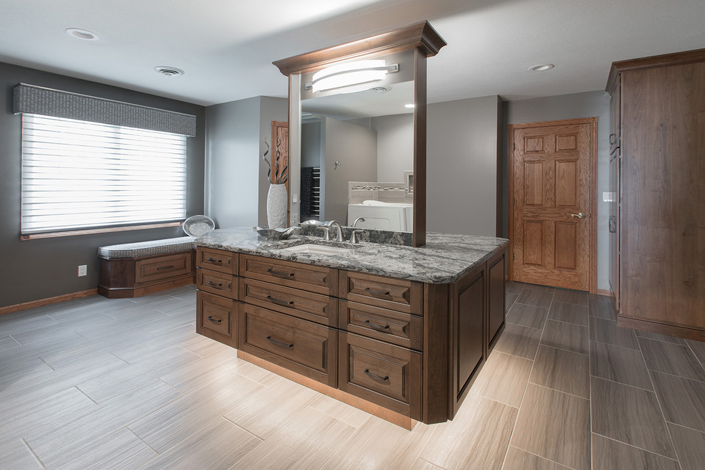 Inspiration for a large transitional master bathroom remodel