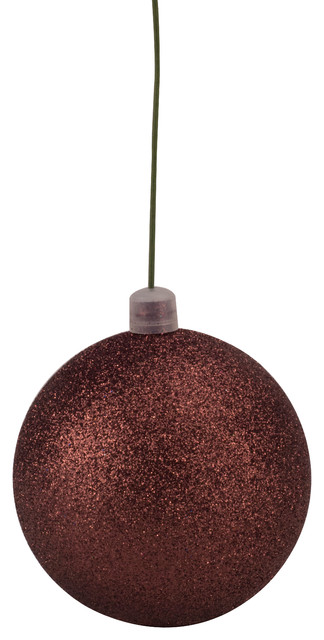 Queens of Christmas 3 Wire 80mm Green Glitter Ball Ornament