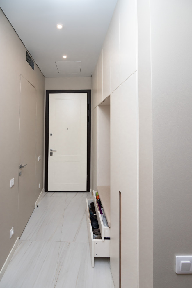 Гардероб и шкаф в прихожую в минималистичном стиле