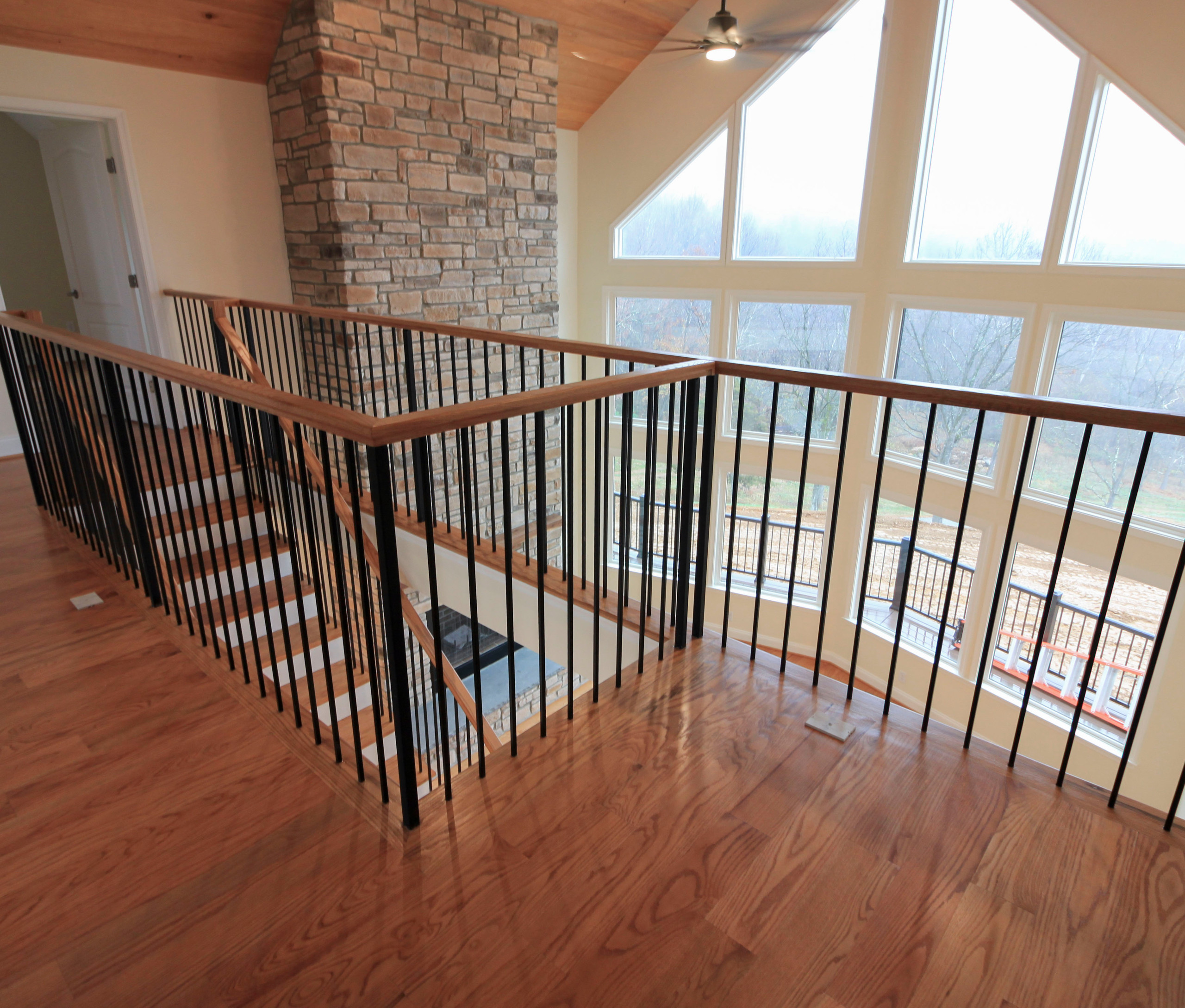97_Airy Straight-Floating Staircase in Transitional-Mountain Home, Luray, VA 228