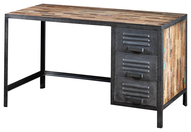 Recycled Wood and Industrial Metal LockerStyle Desk Industrial Desks Writing Bureaus by Recycled Wood and Industrial Metal LockerStyle Desk Industrial Desks Writing Bureaus by