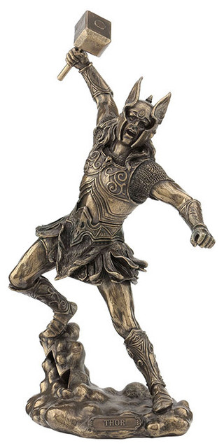 Thor Norse God Of Thunder Myth And Legend Statue Traditional Decorative Objects And Figurines By Xoticbrands Home Decor