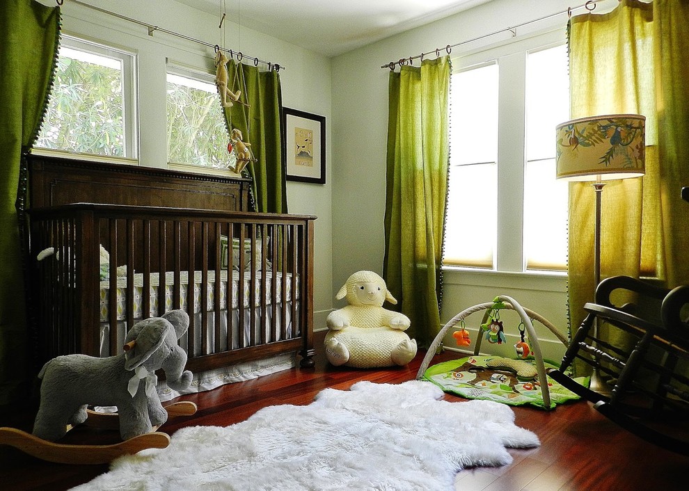 Design ideas for a traditional nursery in Houston.