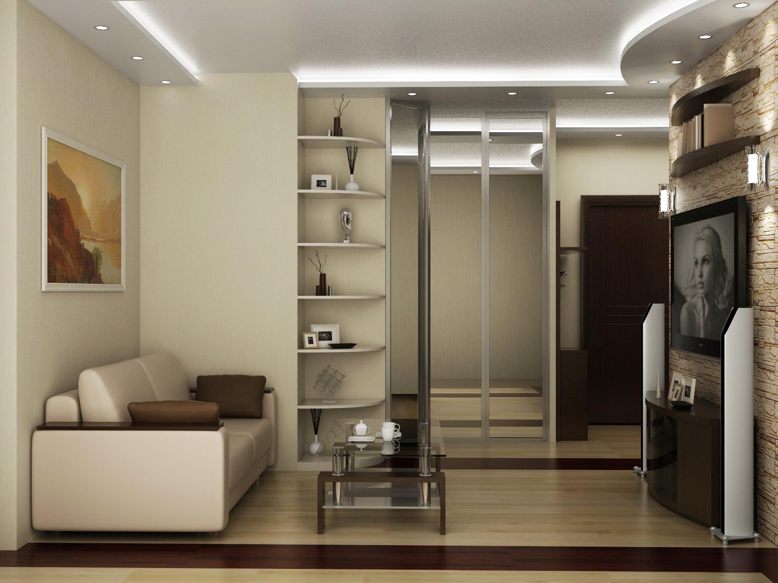 Дизайн 1-комнатной квартиры Молоково