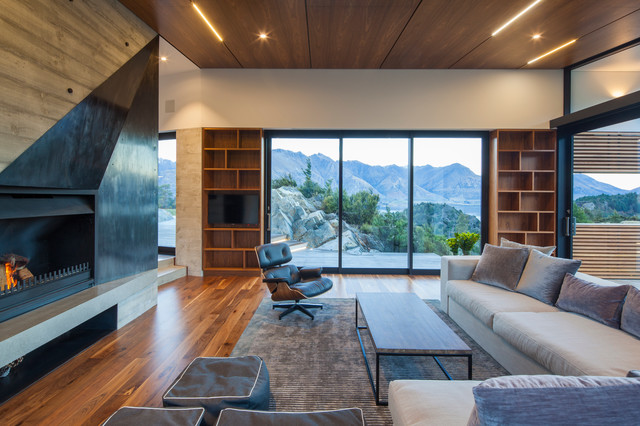Modern Living Room Dunedin Closeburn Station House modern-living-room